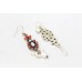 Dangle Women's Earrings 925 Sterling Silver Coral & Pearl Gem Stones B47